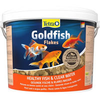 Produktbild von Tetra Goldfish Flakes Fischfutter für Goldfische und Kaltwasserfische ohne Farb-, Aromastoffe oder Konservierungsstoffe 10 L Eimer - 10 l
