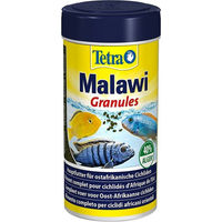 Produktbild von Tetra Malawi Granules Fischfutter für Buntbarsche mit Spirulina Nori und Chlorella 250 g - 250 ml