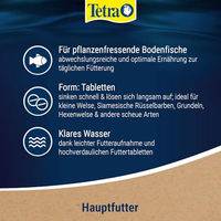 Produktbild von Tetra Pleco Tablets Fischfutter für Welse und Bodenfische mit Pflanzenproteinen 255 g - 275 Stk.