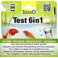 Produktbild von Tetra Pond Test 6in1 Wassertest für Fische im Teich mit 25 Teststreifen - 25 Stk.