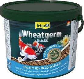 Tetra Pond Wheatgerm Sticks Fischfutter für Teichfische mit Weizenkeimen 10 l Eimer - 10 l – Bild 1 von 13