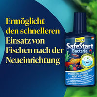 Produktbild von Tetra SafeStart Aquarienstarter mit lebenden nitrifizierenden Bakterien für Fische 100 ml - 100 ml