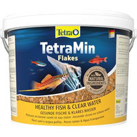 Produktbild von TetraMin Flakes Fischfutter für Süßwasser ohne Farb- und Aromastoffe sowie Konservierungsstoffe 10 kg Dose - 10 l