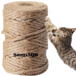 Thalorise Sisalseil 50m für Kratzbäume 8mm Naturseil zum Umwickeln und Reparieren von Kratzsäulen für Katzen – Bild 1 von 1
