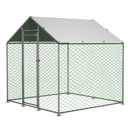 Thanaddo XXL Hühnerstall und Freilaufgehege aus verzinktem Metall für Hühner und Kaninchen – Bild 1 von 13