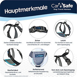 The Company of Animals CarSafe Hunde Reisegeschirr Schwarz Größe M – Bild 1 von 7