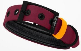 THE DOG IDEA Biothane Halsband für Hunde wasserfest Bordeaux Rot XL – Bild 1 von 2