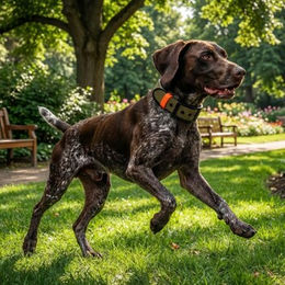 Produktbild von THE DOG IDEA Biothane Halsband Khaki Neon Orange wasserfest Größe S