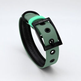 Produktbild von THE DOG IDEA Biothane Halsband wasserfest Sage Grün Größe M für Hunde