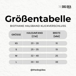 THE DOG IDEA Biothane Hundehalsband Khaki mit Klickverschluss Neon Orange Größe L wasserabweisend – Bild 1 von 2