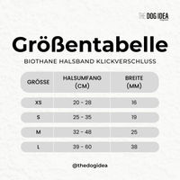 Produktbild von THE DOG IDEA Biothane Hundehalsband mit Klickverschluss Bordeaux Rot Größe M wasserabweisend