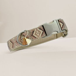 Produktbild von THE DOG IDEA Boho-Chic Hundehalsband Beige Bunt Größe M