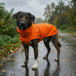 Produktbild von THE DOG IDEA Regenmantel Duke für Hunde aus Microfaser Orange Größe XXS