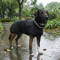 Produktbild von THE DOG IDEA Regenmantel Kayden für Hunde Schwarz Größe L aus wasserdichtem Polyester mit Oeko-Tex Standard 100