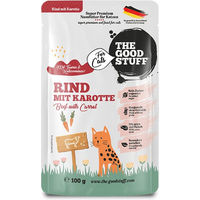 Produktbild von The Goodstuff Katzen Nassfutter Rind Getreidefrei mit hohem Fleischanteil 12 x 100 g Pouches - 12 x 100 g