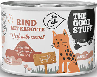 The Goodstuff Katzen Nassfutter Rind mit Karotte Adult Stückchen in Sauce Getreidefrei 6 x 200 g - 6 x 200 g – Bild 1 von 3