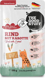 The Goodstuff Katzen Nassfutter Rind mit Karotte getreidefrei mit hohem Fleischanteil 12x100 g – Bild 1 von 2