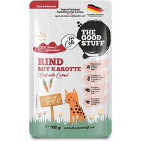 Produktbild von The Goodstuff Katzen Nassfutter Rind mit Karotte getreidefrei mit hohem Fleischanteil 12x100 g
