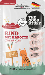 Produktbild von The Goodstuff Katzen Nassfutter Rind mit Karotte Getreidefrei Monoprotein Hoher Fleischanteil Pouch