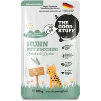 Produktbild von The Goodstuff Katzenfutter Huhn mit Zucchini Stückchen in Sauce mit hohem Fleischanteil für alle Katzen und Altersstufen