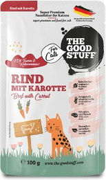 The Goodstuff Katzenfutter Rind mit Karotte Stückchen in Sauce Pouch für alle Altersstufen – Bild 1 von 1