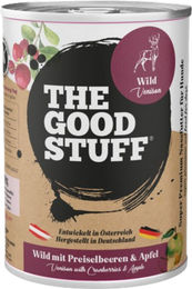 The Goodstuff Nassfutter Wild mit Preiselbeeren und Apfel Stückchen in Sauce für Hunde mit hohem Fleischanteil 6 x 400 g - 6 x 400 g – Bild 1 von 2