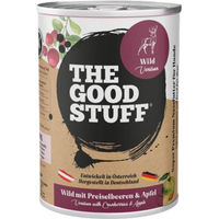Produktbild von The Goodstuff Nassfutter Wild mit Preiselbeeren und Apfel Stückchen in Sauce für Hunde mit hohem Fleischanteil 6 x 400 g - 6 x 400 g