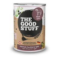 Produktbild von The Goodstuff Pferdefutter Adult Stückchen in Sauce mit Zucchini und Apfel hoher Fleischanteil 6x400g