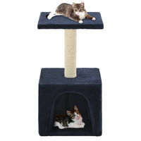 Produktbild von The Living Store Katzen-Kratzbaum aus Sisal Dunkelblau 55 cm