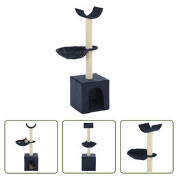 The Living Store Katzen-Kratzbaum mit Sisal-Kratzsäulen Blau 105 cm – Bild 1 von 1