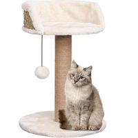 Produktbild von The Living Store Katzenbaum mit Kratzsäule aus Seegras und Plüsch in Beige 49 cm