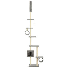 The Living Store Katzenbaum mit Sisal-Kratzsäulen in Grau 260 cm – Bild 1 von 1