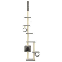 Produktbild von The Living Store Katzenbaum mit Sisal-Kratzsäulen in Grau 260 cm