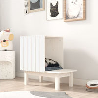 Produktbild von The Living Store Katzenhöhle aus Holz in Weiß