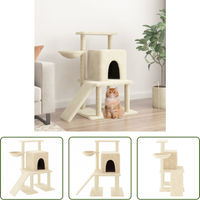 Produktbild von The Living Store Kratzbaum mit Sisal-Kratzsäulen Creme 96,5 cm