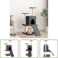 Produktbild von The Living Store Kratzbaum mit Sisal-Kratzsäulen Dunkelgrau 110 cm