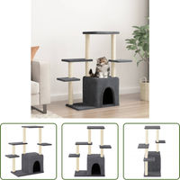 Produktbild von The Living Store Kratzbaum mit Sisal-Kratzsäulen Dunkelgrau 97,5 cm