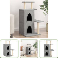 Produktbild von The Living Store Kratzbaum mit Sisal-Kratzsäulen Hellgrau 97 cm