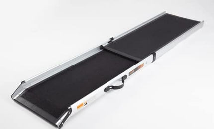 The Ramp People Teleskop Hunderampe aus Aluminium für mittlere und große Hunde in Schwarz - 1,8 m – Bild 1 von 9