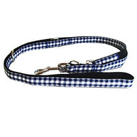 Produktbild von The Royal Dog and Cat Hundeleine Alpenrock blau kariert aus Nylon 1,80m x 1,5cm - 1,8 m