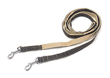 The Royal Dog and Cat Hundeleine Dotty aus Nylon Braun mit weißen Punkten Größe S 180x1,5 cm - 180 cm – Bild 1 von 2