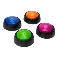 Produktbild von The Source Intelligenzspielzeug Hundeknöpfe mit Aufnahmefunktion für Hunde aus Kunststoff im bunten 4er-Set