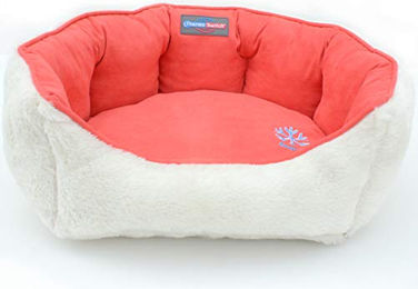 ThermoSwitch Andros Hundebett aus Plüsch wärmend und kühlend Koralle Beige Größe L 90 x 70 x 25 cm – Bild 1 von 6