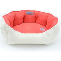 Produktbild von ThermoSwitch Andros Hundebett aus Plüsch wärmend und kühlend Koralle Beige Größe L 90 x 70 x 25 cm