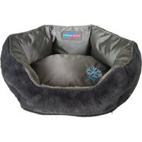 Produktbild von ThermoSwitch SANTORINI Hundebett Plüsch Silber/Grau Größe S