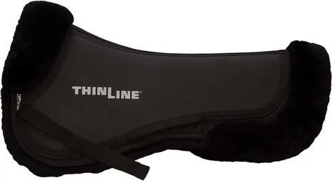 Produktbild von ThinLine Sattelunterlage für Pferde mit Kunstschafwolle in Schwarz Größe L