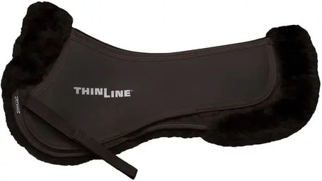 Produktbild von ThinLine Sattelunterlage für Pferde mit Kunstschafwolle in Schwarz oder Braun Größe L