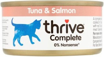 Produktbild von Thrive Cat Complete Katzenfutter Adult Thunfisch und Lachs 12x75 g hypoallergen - 12 x 75 g