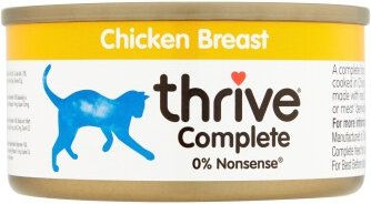 Produktbild von Thrive Cat Complete Katzenfutter Hühnerbrust Adult Monoprotein Glutenfrei 12x75 g - 12 x 75 g