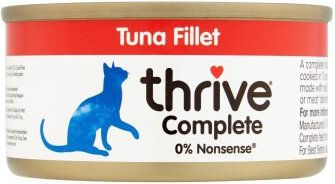 Produktbild von Thrive Cat Complete Katzenfutter Thunfischfilet Adult 12x75 g glutenfrei und monoproteinreich